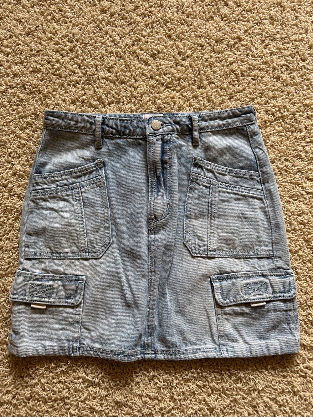 Urban outfitters light Blue Denim Mini Skirt with Cargo Pockets